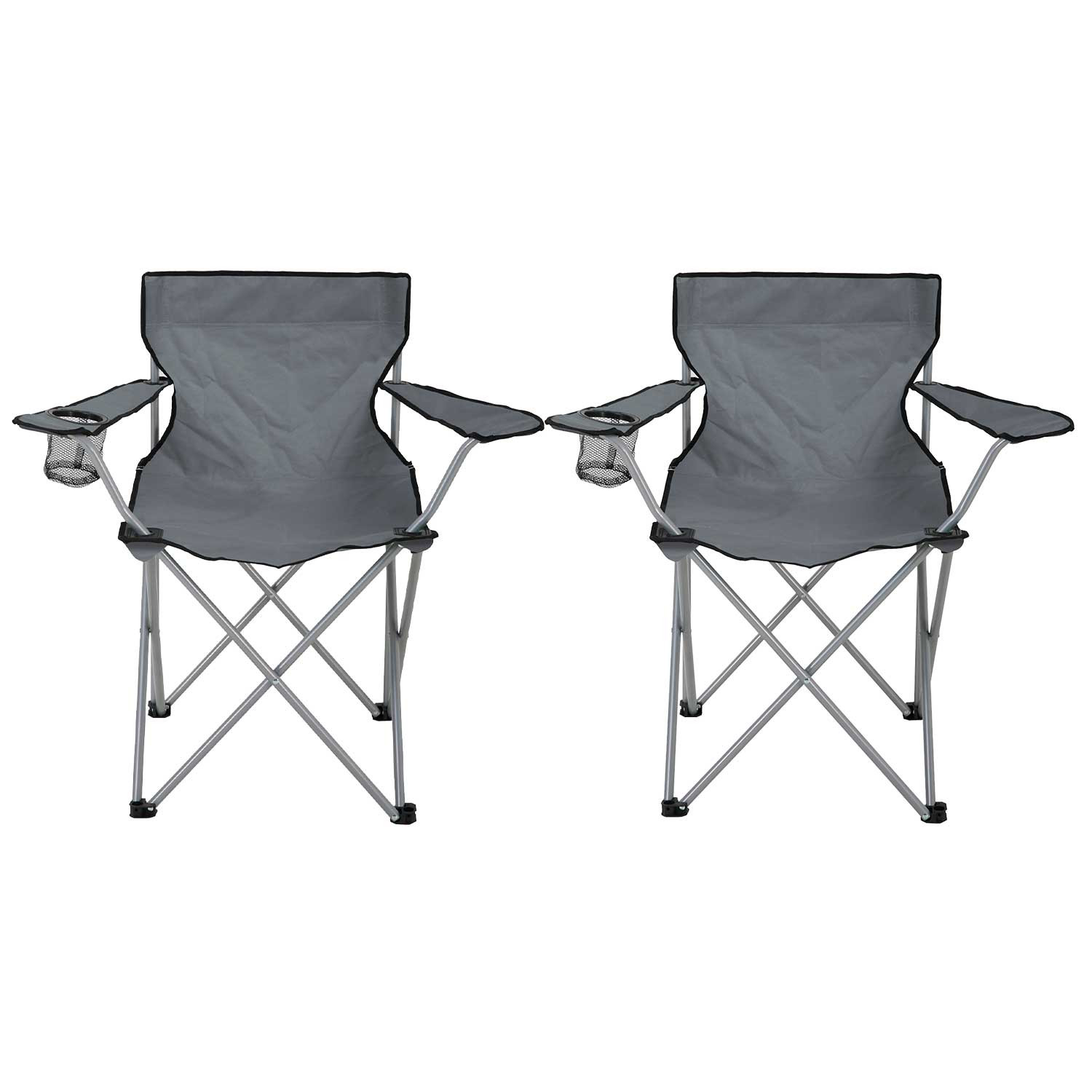Pack 2 Cadeiras de campismo dobráveis com bases para copos 79x47x80cm 7house Mesas e cadeiras dobráveis 1